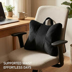 Lumbar Pillow for Car Seat and Office Chair, Classic Black - Image 2