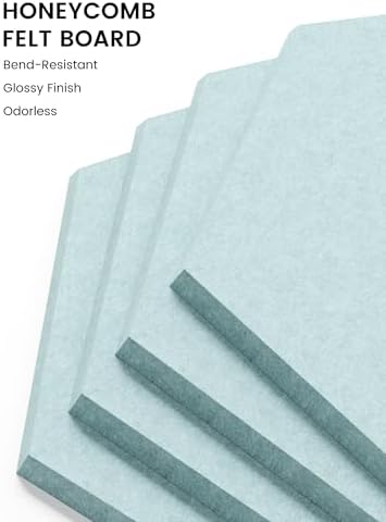 Fluxynara 12-Pack Hexagon Felt Bulletin Board Tiles, Coastal Dawn - Image 3