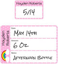 Name Bubbles - Reusable Baby Bottle Labels for Daycare (20 Labels) - Kids Washable Name Tags for Bottles, Sippy Cups, & Snack Containers, Waterproof, Baby Name Stickers, Write-On (Rainbow) by NameBubbles
