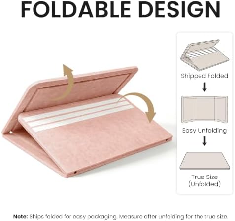 Large Bulletin Board, 48 X 35 Inches Felt Cork Board with 40 Pushpins, Foldable Felt Notice Pin Board Photo Display Board with Self-Adhesive Tape for Office Home School (Pink, 48x35 inch) - Image 6