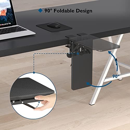 BONTEC Desk Extender Tray, 11.8 x 5.9 Inch, Black Carbon Fiber - Image 3
