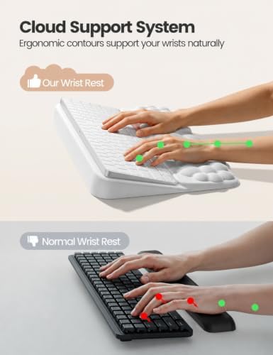 Vaydeer Keyboard Riser and Mouse Pad with Wrist Rest Set, Coaster Included - Image 4