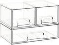 Criusia Stackable Storage Drawers, 3 Pack Clear Acrylic Makeup & Bathroom Organizer, Versatile Storage Bins for Vanity, Under Sink, Kitchen Cabinets & Pantry by Criusia