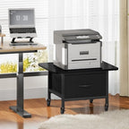 Snughome Rolling Printer Stand, 23.6" Extra Large Printer Table with Drawer - Image 4