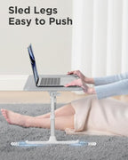 SAIJI Non-Slip Leather Lap Desk Laptop Bed Tray Table, Laptop Stand for Bed - Image 5
