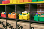 Teacher Created Resources Green Portable Plastic Storage Caddy 6-Pack for Classrooms, Kids Room, and Office Organization, 3 Compartment - Image 2