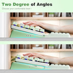 Ospelelf Keyboard Wrist Rest, Ergonomic Memory Foam Wrist Support for Typing & Gaming, Tilted Keyboard Pad, Aesthetic Desk Accessories for Office, Relief for Carpal Tunnel & Wrist Pain, Light Green - Image 4