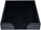Dacasso Bonded Leather Desktop Tray Luxury Letter Holder & Paper Organizer for Desk, 13.5in x 10.5in x 2.13in, Black - Image 3