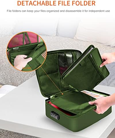Noiposi 5200℉ Fireproof Document Box with Lock 16.1"x11.4"x4.3" - Image 7
