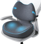 Memory Foam Seat Cushion with Back Support, One-Piece Design by Unknown