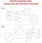 VECELO Corner Cabinet Table with 3 Tier Open Shelf, Multipurpose Display Organizer Storage Stand, for Small Space Living Room Home Office Kitchen,Grey - Image 4