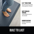 GORILLA GRIP Cushioned Antifatigue Kitchen Mat for Floor, 20x32, Charcoal - Image 2