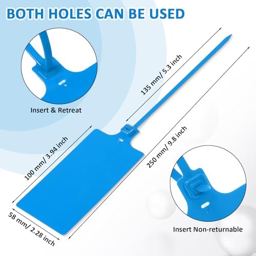 Youyole 200pcs Plastic Seals Shipping Tags Logistics Use Big Sign Tie Large - Image 2