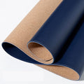 Double-Sided Desk Mat Pad, Eco Cork Writing Protector Pad, Large Leather Mouse Mat, Waterproof Desk Blotter for Office Home(DarkBlue,120x60cm) by Unknown