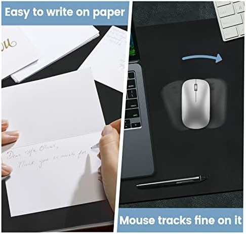 Desk Mat Wireless Charging Mouse Pad Large 32x16 Journey Desk Pad Mat with Wireless Charger Waterproof Black Leather Computer Mat with Phone Charger Mousepad Non-Slip for Keyboard and Mouse - Image 5