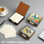 4pcs Flower Butterfly PU Diamond Painting Sticky Notes Holder - Image 7