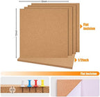 Cork Board Tiles 12"x12" - 1/2" Thick - 8 Pack Cork Tiles - Bulletin Board - Mini Wall (8pack) (8pack 30.5 * 30.5 * 1.2) - Image 4