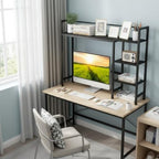 Tangkula 4-Tier Desktop Bookshelf, 38.5" Dorm Desk Hutch, Black - Image 5