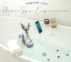 42" Supreme - Clear Acrylic Bathtub Tray Caddy Tub Shelf, Spa Board Luxury Bathroom Bath tub Table, Fits Across Bathtubs, Book, iPad and Wine Glass Holder (Supreme, 42") - Image 2