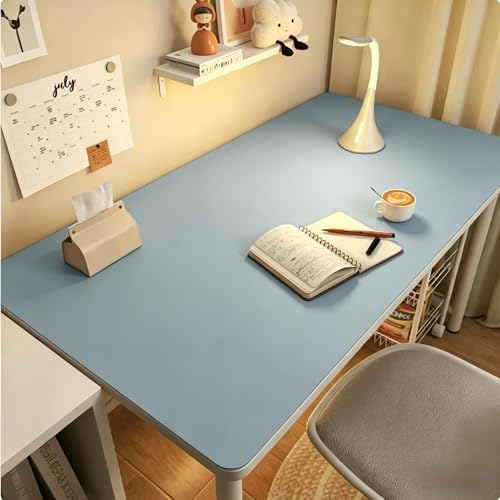 Leather Desk Pad Protector, PU Non-Slip Desk Blotter, Computer Keyboard Mat, Large Laptop Mouse Pad, Waterproof Writing Pad, Office Desk Mat for Office and Home 27.5X 55 inch by Unknown