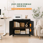 23.6"H Locking Printer Cabinet with Storage & Adjustable Shelf - Image 4