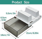 SVNNELP 2 Pack Upgrade Under Desk Drawer for Table with Lip,Office Attachable Plastic Desktop Accessories & Workspace Organizers,Hidden Under Table Desk Storage Organizer Pencil Tray Drawer Slide Out - Image 2
