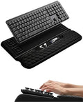 Wrist Rest for Computer Keyboard, 2 in 1 Keyboard Wrist Support Pad, Memory Foam Keyboard Riser Holder Lift Tray with Wrist Pad for Easy Typing for Office Desk, Home, School (Round Black) by Unknown