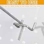 Funrous 100 Pack Hooks for Pegboard Stainless Steel Garage, 10 Inch - Image 4