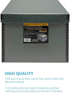 Lineco Record Storage Box 12x15x10 inch, Acid-Free Gray Boxboard, 2 Pack - Image 4