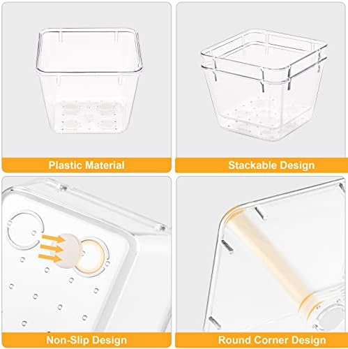 SMARTAKE 28 Piece Drawer Organizers with Non-Slip Silicone Pads, 4-Size - Image 5