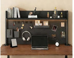 23.6 Inch Clip-on Desktop Organizer Bookshelf with Pegboard, Desk Shelf Organizer, Multipurpose Computer Desk Desktop Bookshelf, Desk Extender Pegboard Clamp, Desktop Display (Black) - Image 2