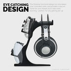 BRAINWAVZ The Gravitas - Headphone Stand & Game Controller Holder for Desk - Universal Design for All Types of Headsets & Gamepads (Black) - Image 7