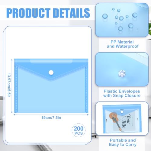 200 Pack 5 x 7 Inch Clear Plastic Envelopes - Image 2