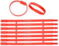 1000pcs Plastic Tamper Seals Numbered Security Shipping Tags, Slender Shape Container Ties Fixed Disposable Lock for Trailer Truck Cable (Red) by Unknown