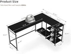 YOSHOOT 63" L Shaped Computer Desk, Gaming Desk - Image 3