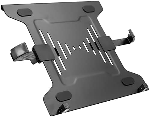 Mount-It! Laptop Tray for Monitor Arm, VESA Laptop Mount Tray for 75x75 & 100x100 Monitor Arms, Ventilated Steel Notebook Holder with Adjustable Clips, Fits Laptops up to 16.5" Wide by Mount-It