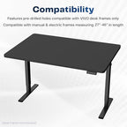 VIVO Black 48 x 30 in Solid Table Top, DESK-TOP48-30B - Image 4