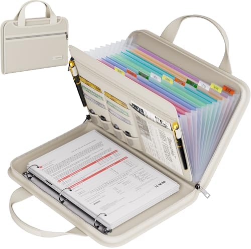 Tamfile Fireproof Accordion File Folder with Handle, Document Organizer by Tamfile