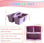 Set of 6 Classroom Caddy, Small Plastic Storage Caddy with Handle, Morandi - Image 4