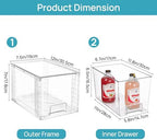 Vtopmart 4 Pack Stackable Clear Pantry Storage Drawers, Large - Image 2