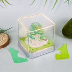 3D Memo Pad Time Piece Calendar 2027, 3D Tear-Off Art Desk Calendar 2027, Creative 3D Memo Pad Paper Art Tree House DIY Paper Carving Decoration (Tree House - Green) - Image 5