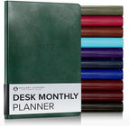 Gallery Leather Desk Monthly Planner 2026-2027 Acadia Green by GalleryLeather
