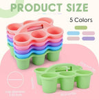 5 Pack Classroom Caddy with Handle Pastel Classroom Table Caddy - Image 2