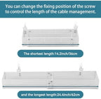 Under Desk Cable Management Tray, No Drill Mesh Cable Tray Cord Organizer - Image 3