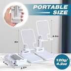 Wonderjune 36 Pcs Cell Phone Stand for Desk Phone Holder Stand Foldable Angle Height Adjustable Portable Holder Tablet for Office Travel Photography (White) - Image 2