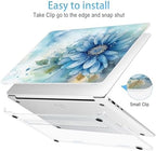 Mektron Case for 13.8" Microsoft Surface Laptop 8/7 (2026/2024) Surface Laptop 13.8 Inch Cover Fits Model 2036, Keyboard Cover +Screen Protector +Dust Plugs, Watercolor Blue Flower - Image 3