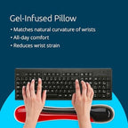 Kensington Slim Duo Gel Wrist Rest for Low Profile Keyboard, Wrist Pad for Keyboard, Ergonomic Wrist Pad for Office, Non-Skid Computer Pad with Wrist Support, Red K62442WW, 19" x 3.7"x 0.7” - Image 3