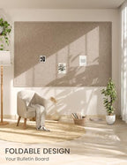 Fluxynara 70.8" x 47.2" Large Bulletin Board, Taupe - Image 6