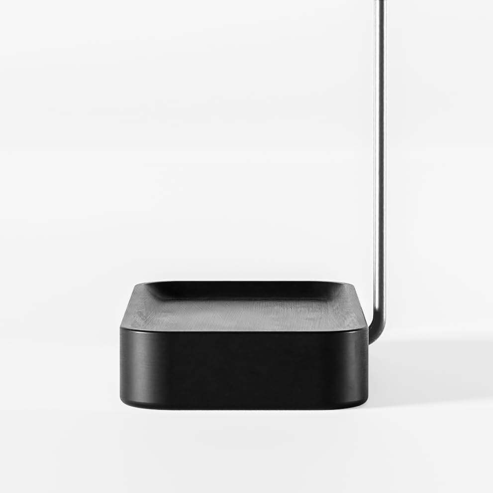 Raico Headphone Stand with Catchall Tray Base Premium Showpiece Headset Holder with Storage Solid Wood (Black Wood) - Image 3