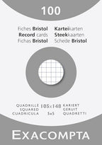 Exacompta 10 Cases 100 Index Cards 5x5 105 x 148 mm White by +Office+Supplies